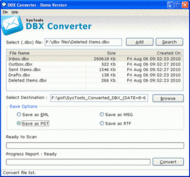 DBX to Outlook screenshot